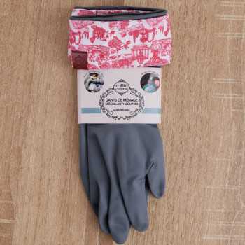 Graised household gloves...